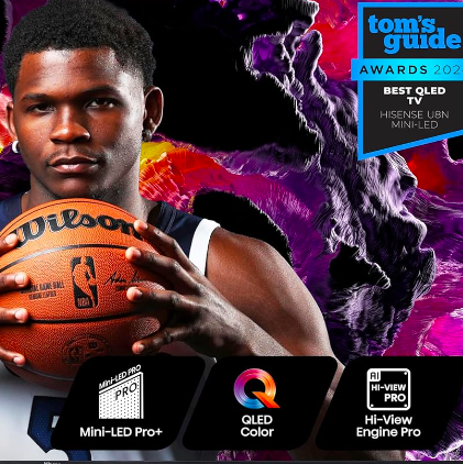 Hisense 55-Inch Class U8 Series Mini-LED ULED 4K UHD Google Smart TV (55U8N, 2024 Model) - QLED, Native 144Hz, Full Array Local Dimming, Game Mode Pro, Alexa Compatibility
