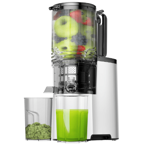 Cold Press Juicer, 400w Slow Juicer Machines with 5.4" Wide Feed Chute, Masticating Juicer with High Juice Yield for Whole Vegetables & Fruits
