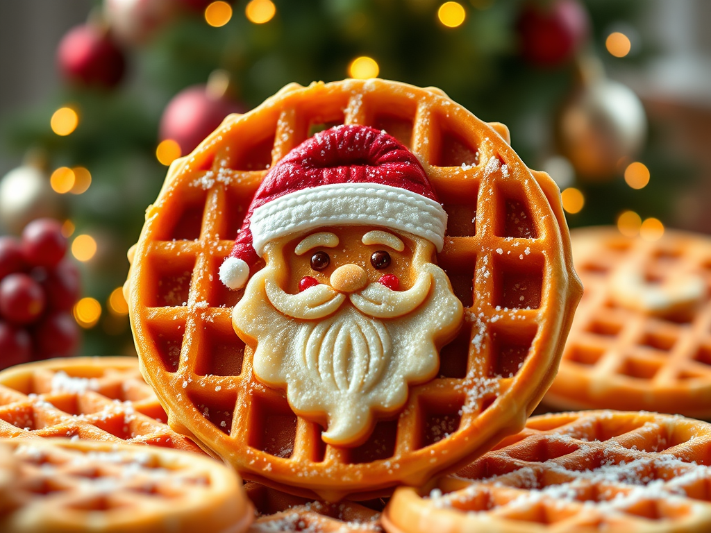 Limited Time: 36% Off Nostalgia Santa Waffle&nbsp;Maker