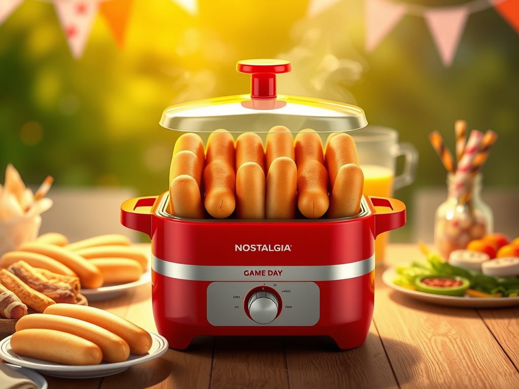 Limited Time Discount: 25% Off Nostalgia Game Day Hot Dog Steamer and Bun&nbsp;Warmer