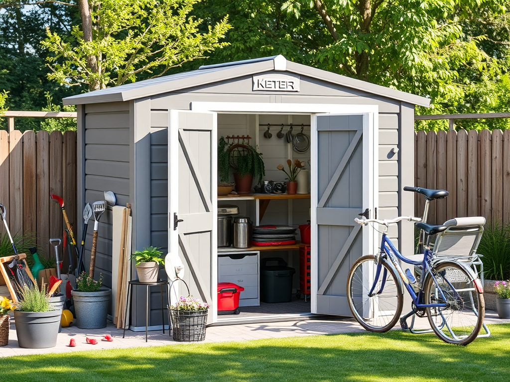 Limited Time Discount: 41% Off Keter Manor 4×6 Resin Outdoor Storage Shed&nbsp;Kit