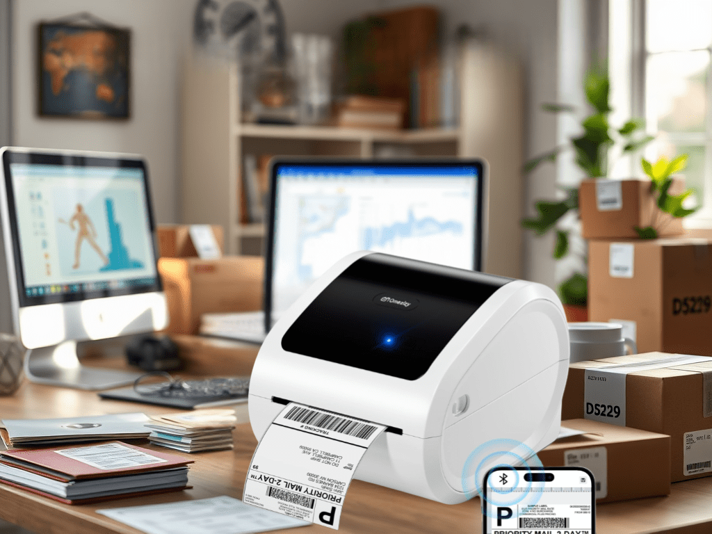 Limited Time Discount: 27% Off Bluetooth Shipping Label Printer 4×6 – D520BT Bluetooth Thermal Shipping Label&nbsp;Printer