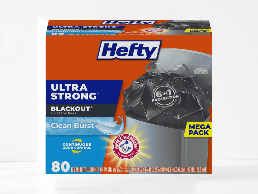 Limited Time: 25% Off Hefty Hefty Ultra Strong 13 Gallon Trash Bags, 80&nbsp;Bags