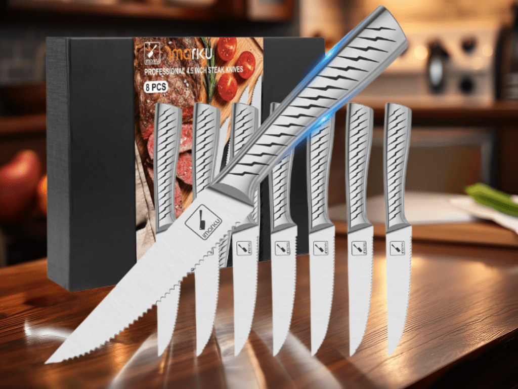 Extra Savings with Coupon: 50% Off imarku Serrated Steak Knife Set, 8&nbsp;Pieces