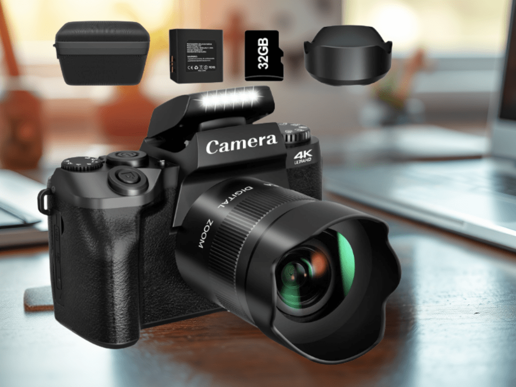Limited Time Discount: 37% Off Saneen Digital 4k Cameras for Photography &&nbsp;Video