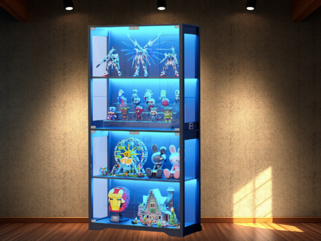 Save With Coupon: 14% Off Display Cabinet with Glass Doors and 3 Color Lights for&nbsp;Collectibles