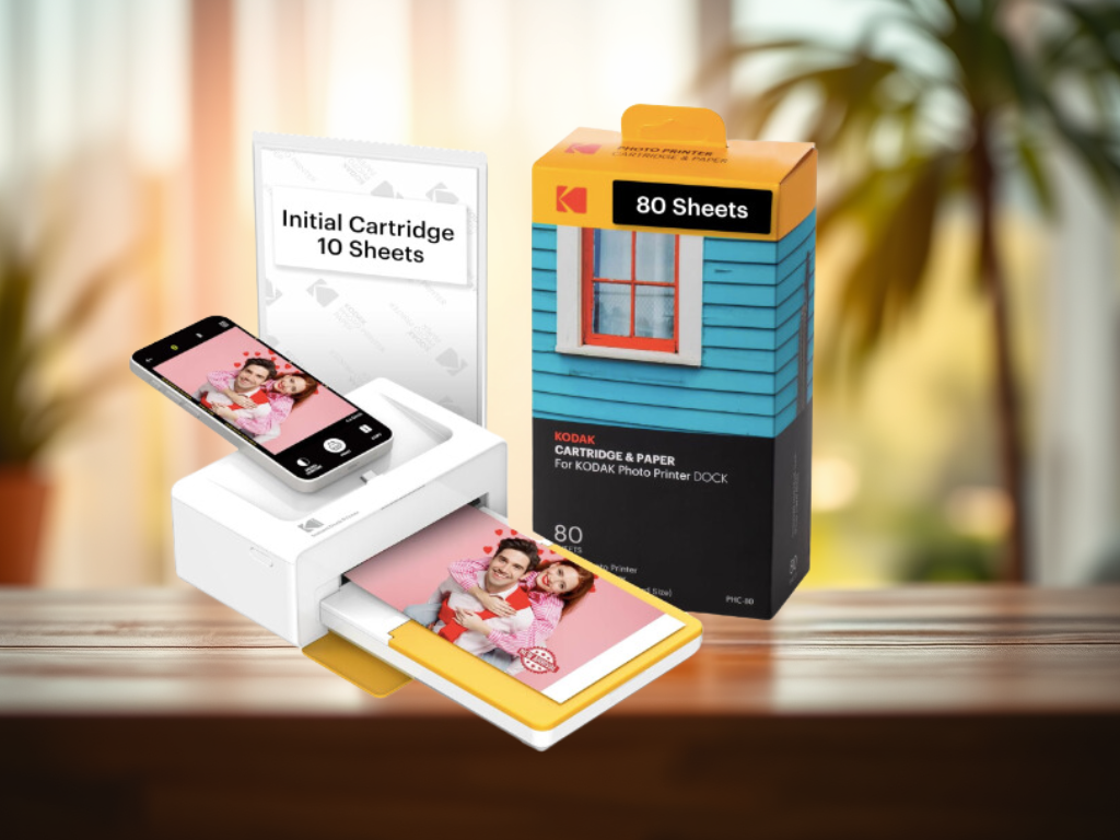 Limited Time Discount: 21% Off KODAK Dock Plus 4PASS Instant Photo Printer + 90 Sheets&nbsp;Bundle