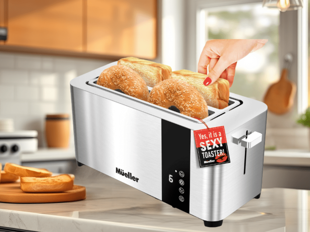 Limited Time Discount: 41% Off Mueller UltraToast Full Stainless Steel Toaster 4&nbsp;Slice