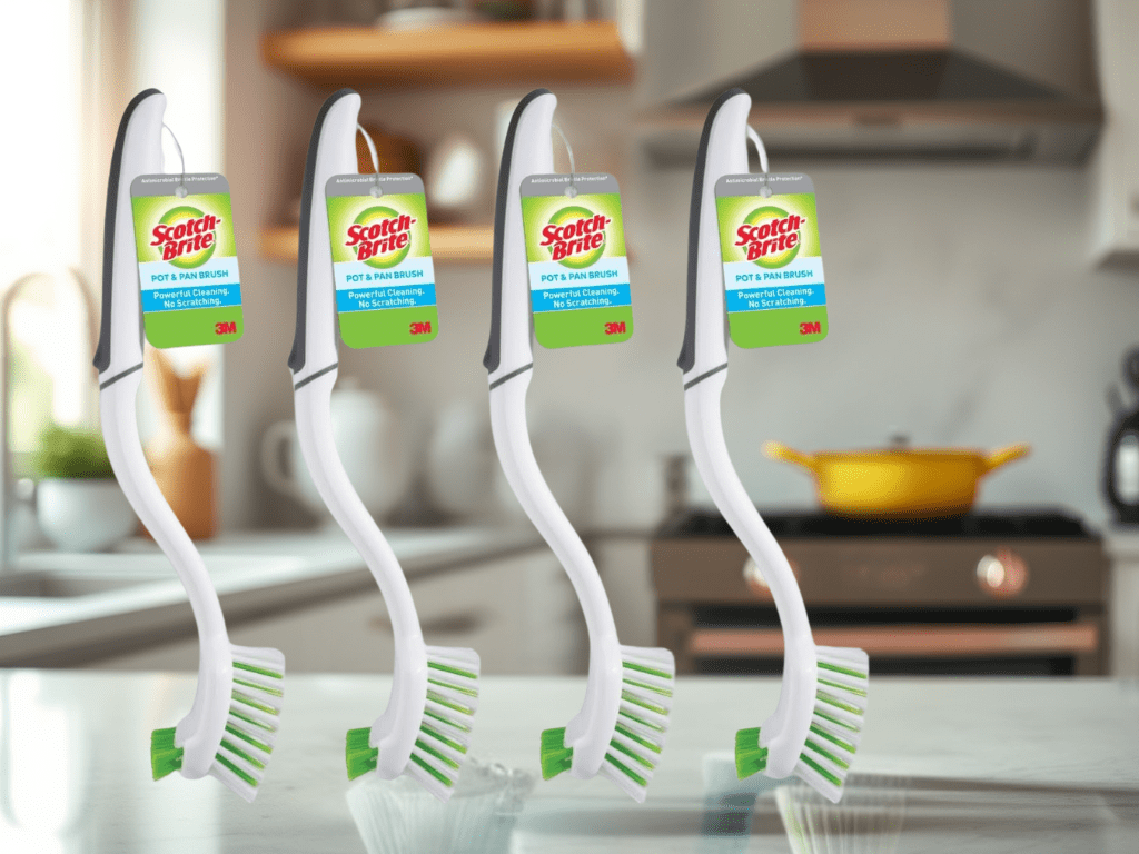 Discounted: 27% Off Scotch-Brite Pot Pan & Dish Brush, 4 Cleaning&nbsp;Brushes