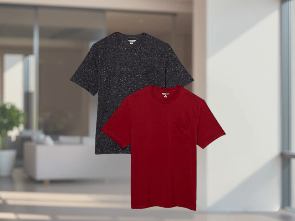 Discounted: 40% Off Amazon Essentials Mens T-Shirts, Pack of 2 