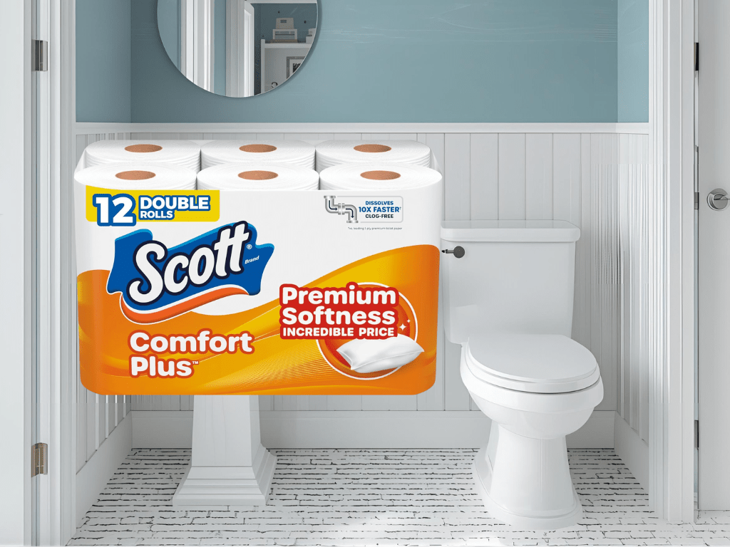 Discounted: 7% Off Scott ComfortPlus Toilet Paper, 12 Double&nbsp;Rolls