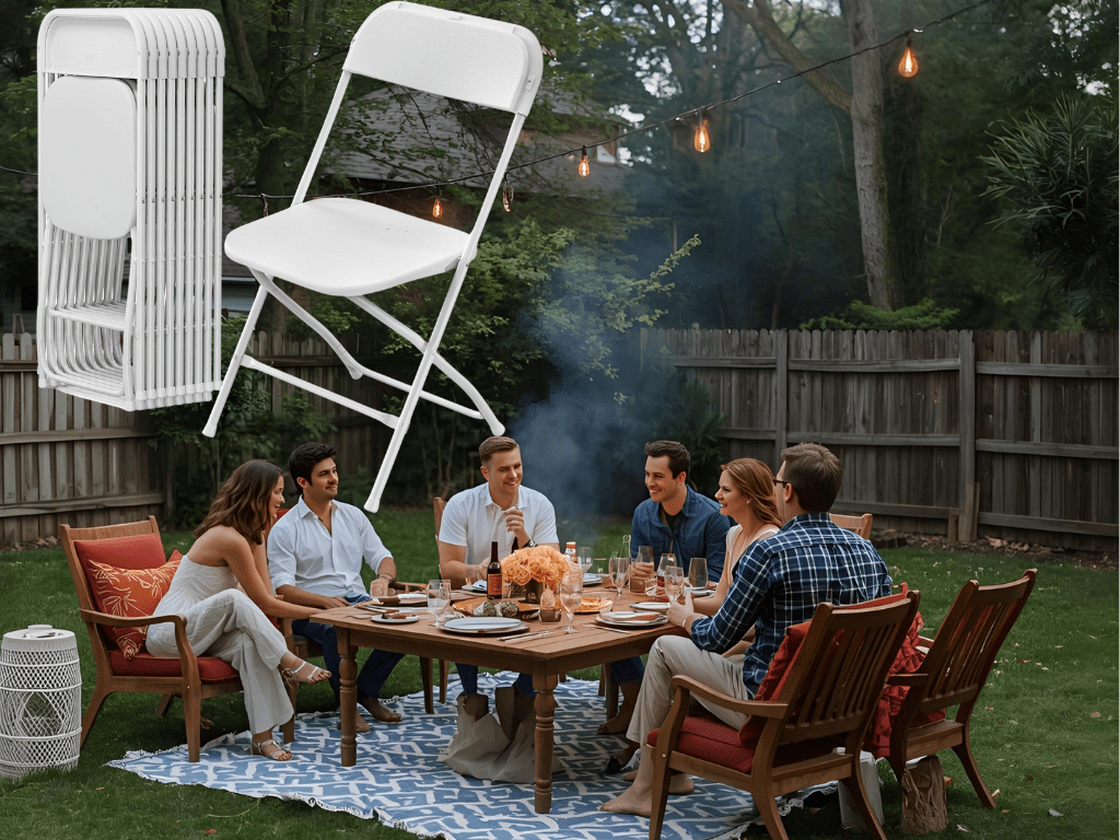 Discounted: 11% Off VINGLI 10 Pack White Plastic Folding&nbsp;Chair